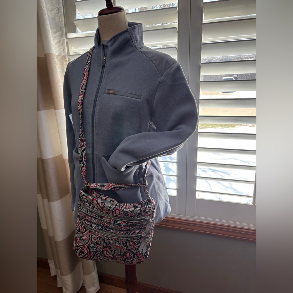 Vera Bradley Gramercy Paisley triple zippered crossbody